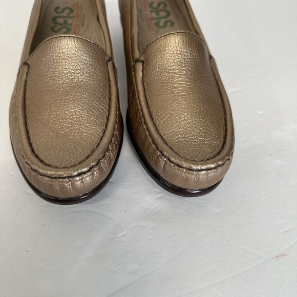 Tripad Sas Comfort Foot Bed Copper Metallic Loafers 5 Women’s Casual Made In USA - Picture 4 of 8